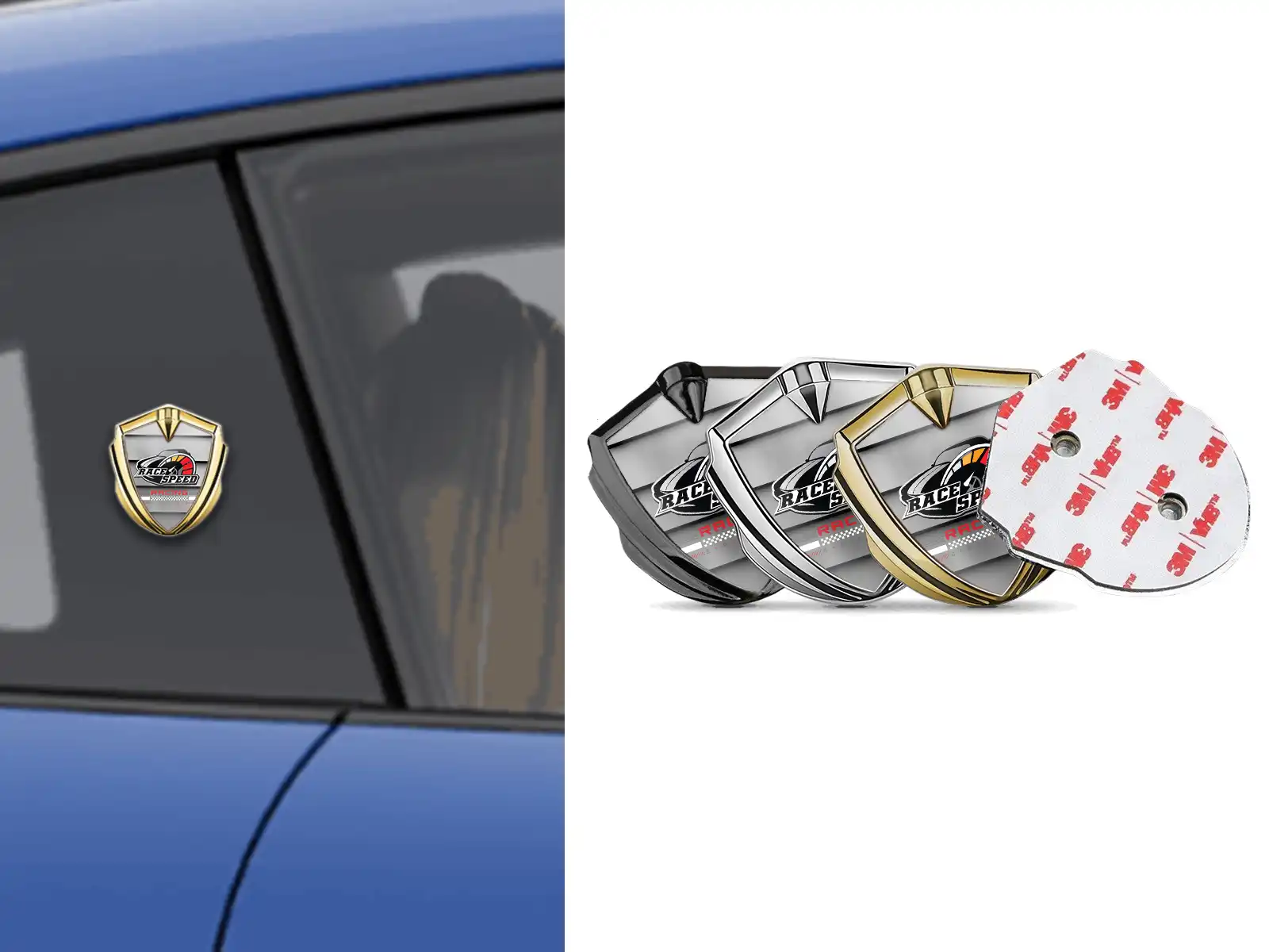 Insignias de Coche Tunado Detalle Metal Brillo